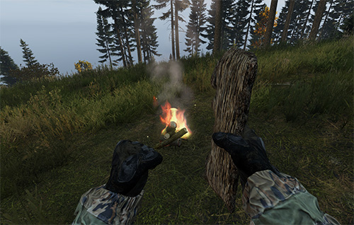 DayZ Как разжечь костер без спичек